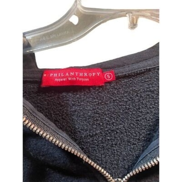 n:philanthropy Women's Black Hooded Sweatshirt Medium Casual Pullover - Picture 5 of 11